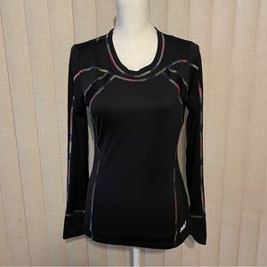 Fila Sport Black Long Sleeve Top Size S